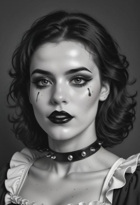 black and white
