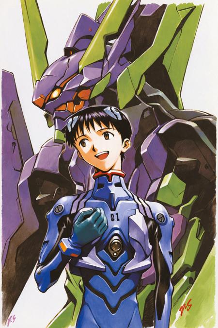 [XL] Sadamoto Yoshiyuki/贞本义行 and 阳子/陽子(hrn_yc) 混合lora模型测试，关联《EVA》/《新世纪福音战士》 -Artist Style