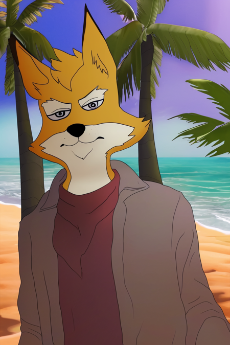 A Fox in Space - Art Style LORA