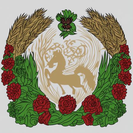 Socialist style emblem