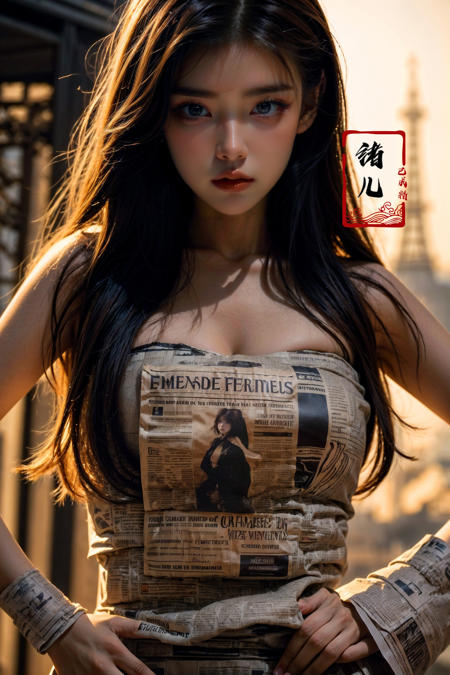 绪儿-报纸服装 Newspaper dress