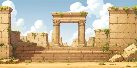 HEZI flat board pixel game scene