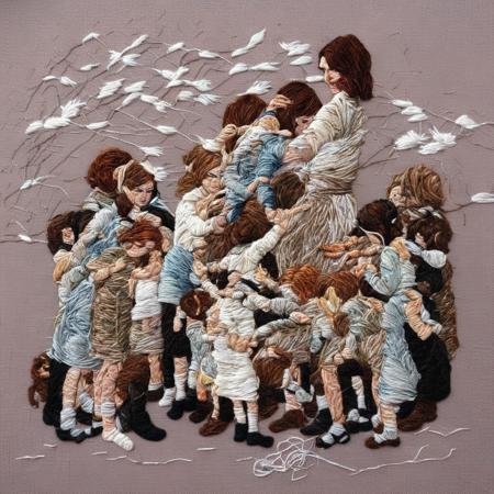 Embroidery. SDXL