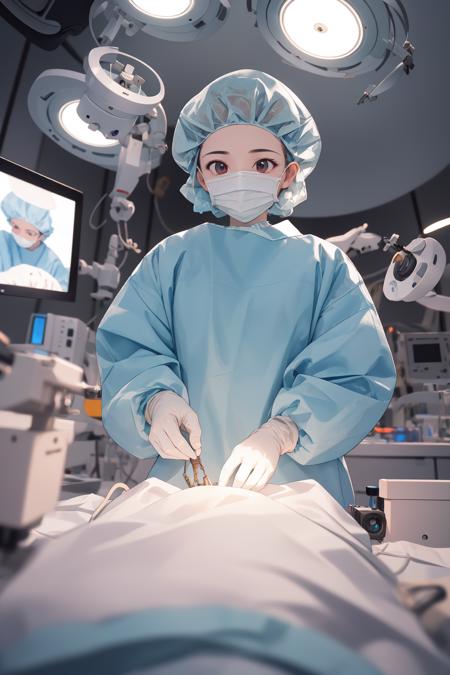 Female Surgeon / Surgical Nurse - Bouffant Cap