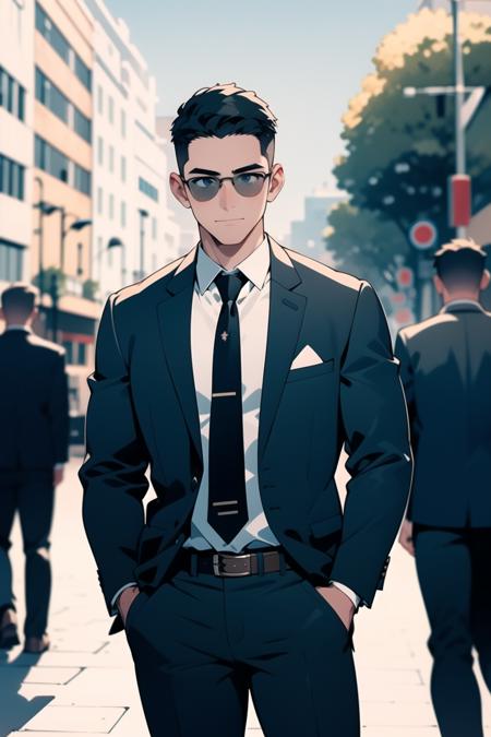 kk-boy | 短发少年扁平绘画风格