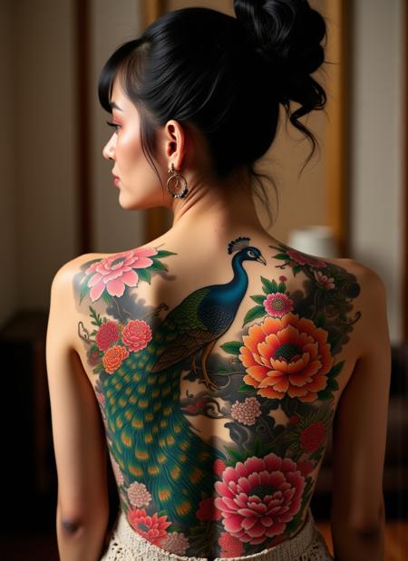 Flux - Traditional Japanese Style Full Back Tattoo - By Devildonia