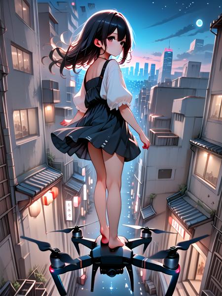 girl like aerial drone