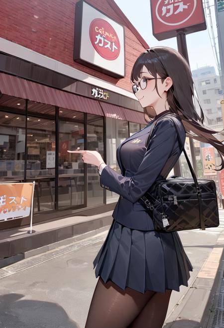 ファミレスの外観G family restaurant G SDXL