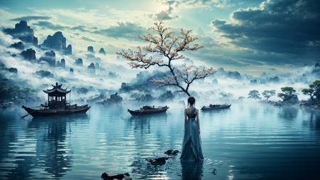 绪儿-水乡场景 Water town scene