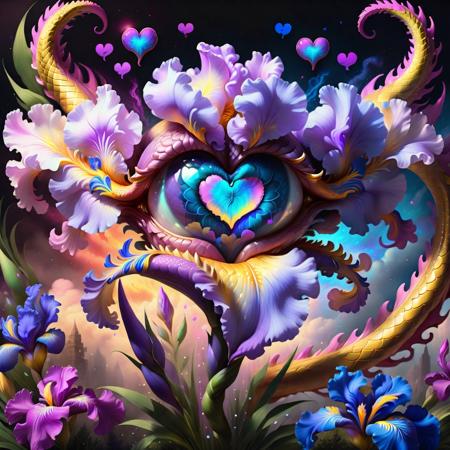 IrisHeavenlyBlue-3heartschasingtheDragon