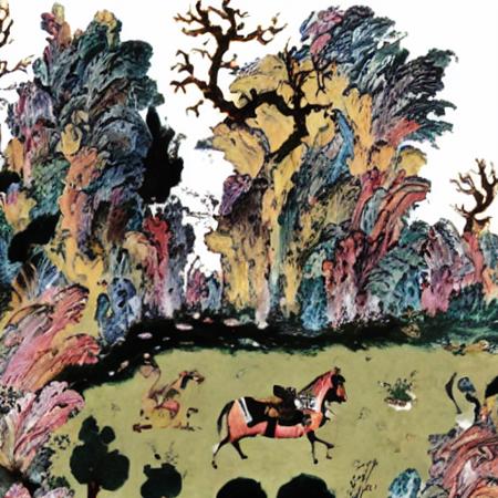 Machine Dreams of a Cosmopolitan Past (Persian Miniature Model)