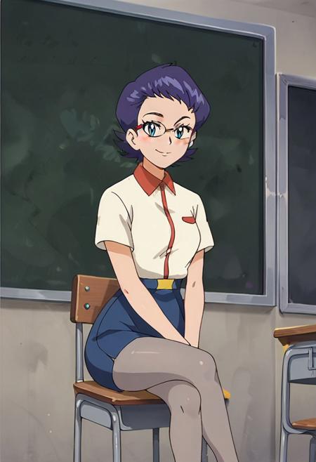 Goh and Chloe's teacher Pokemon Anime