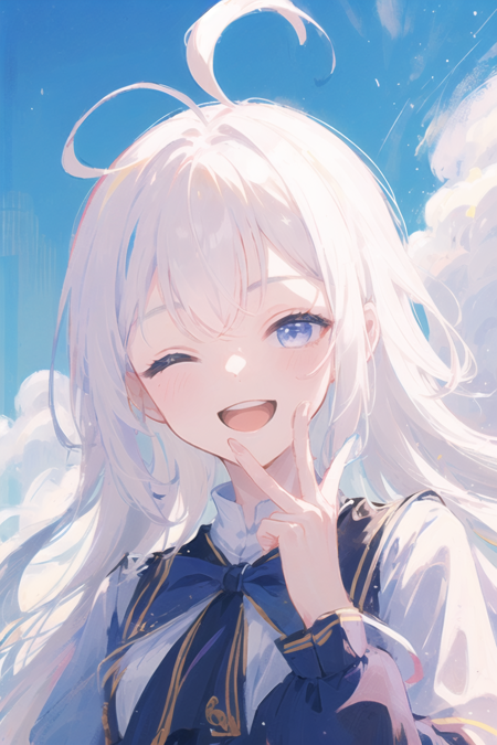 v over mouth/口元でピース