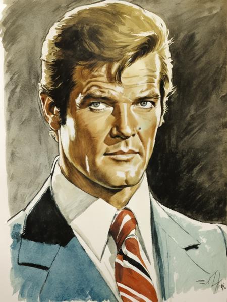 Sir Roger Moore as James Bond (Flux & SDXL)