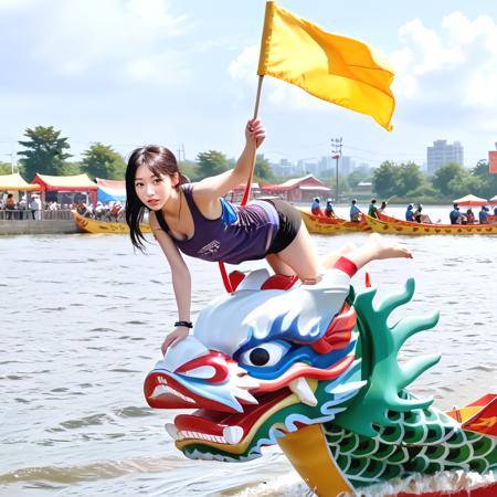 dragon boat flag catcher 龍舟奪標手版本SDXL (ID: 561389)