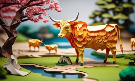 XL Realistic paper carving art style