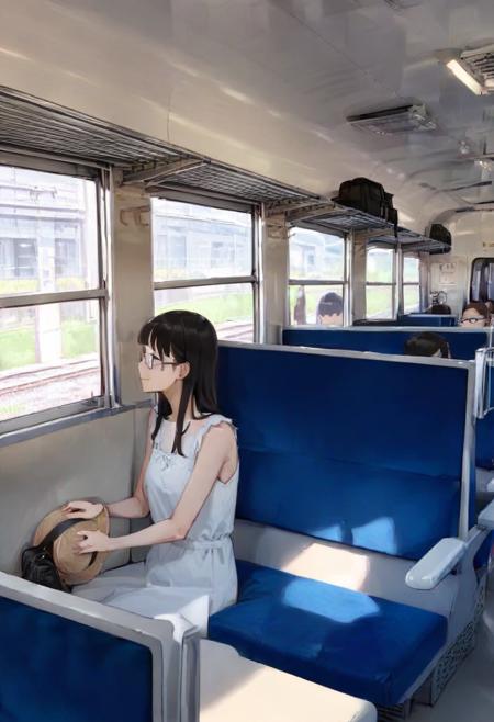 国鉄12系客車車内風景SDXL