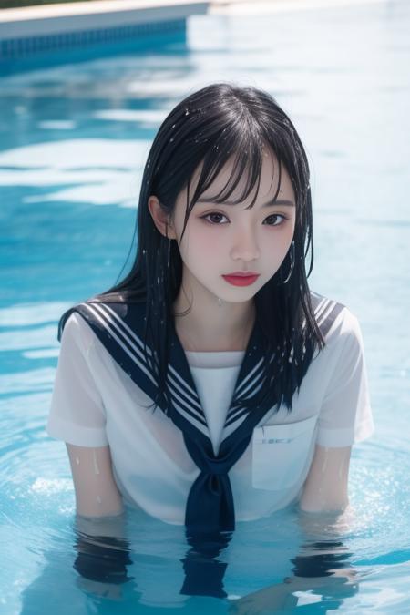 清凉一夏 水手服与水 serafuku and water
