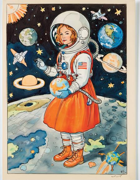 Children book illustration - Elsa Beskow Style - SDXL 1.0