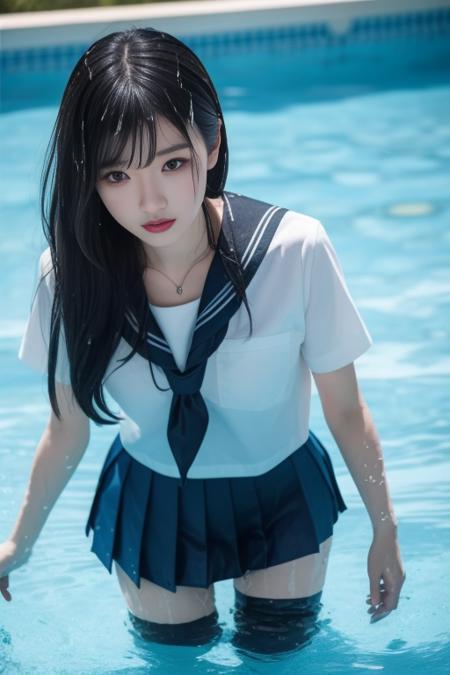 清凉一夏 水手服与水 serafuku and water版本v2.0泳池 (ID: 695084)