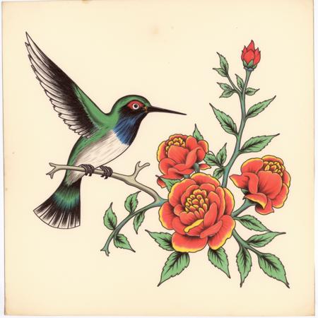 FLUX.1d - Vintage Tattoo Flash