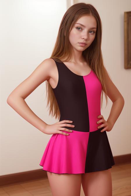 Two Tone Black Pink Dress