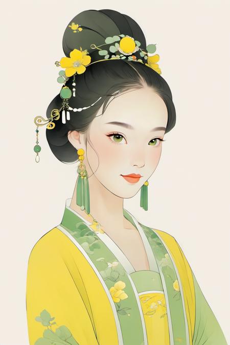 国画古风手绘美女｜极简淡雅 ｜工笔画 Chinese painting ancient style hand-painted beauty|minimalist and elegant|fine brush painting