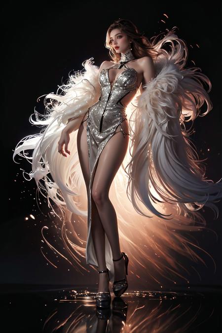 绪儿-皮草 车内场景 xuer white fur coat