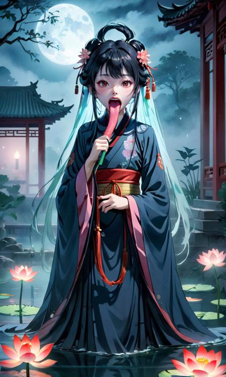 Monster Codex-Long tongue ghost | 怪物志-百鬼-吊死鬼