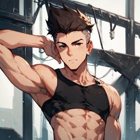 Tight shirt + Crop top for boys (pony)