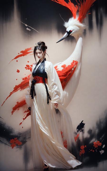 绪儿-鹤 Red crowned crane