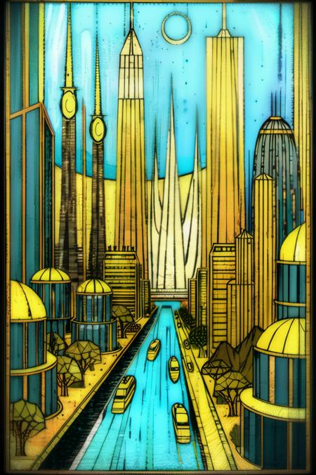 Gehn's Gate Room Illustrations from Riven: The Sequel to Myst