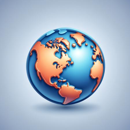 Icon in vector 3D style