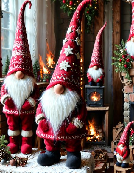 Festive Gnome with Covered Face - Tomte - Nisse