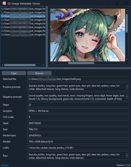 SD Image Metadata Viewer版本v1.1.0 (ID: 234206)