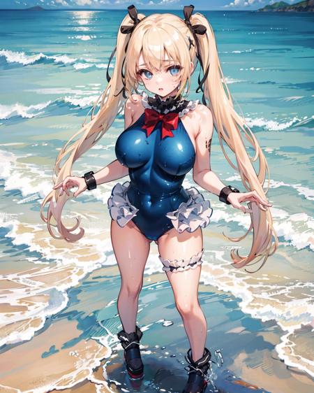Marie Rose (DOA)+(Azur Lane) Devilish Servant Against the Splashing Waves 玛丽罗斯 泳装