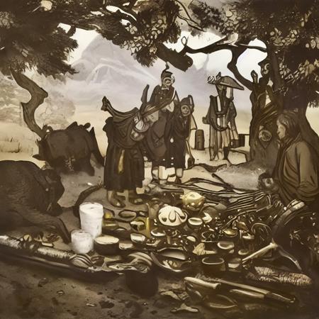 Illustrations for fairy tales, Nikolai Kochergin style