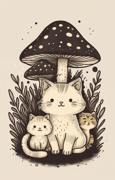 A strange combination of cat and mushroom - tangbohu [SDXL] 10