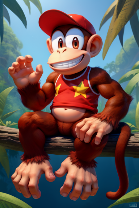 Diddy Kong (Donkey Kong Series), Furry Character LoRA版本v1.0 (ID: 604242)