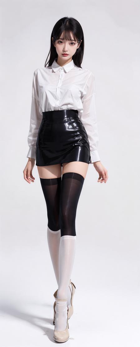 tutu's HiSilk(8D Black Glossy Over-the-Knee Socks)/ 图图的嗨丝（8D黑色油亮长筒袜）/チュチュのハイシー（8D黒色のオイル光沢長い膝上靴下）