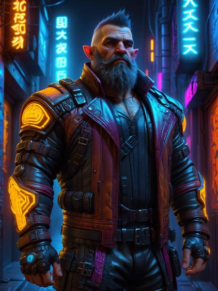 Neon Cyberpunk - Dwarves SDXL