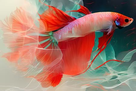 Graceful Betta: A Hyper-Realistic Digital Art Depiction