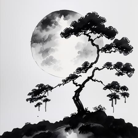 Zen Ink Wash Sumi-e (SDXL, Pony, Flux)版本Pony (ID: 724885)