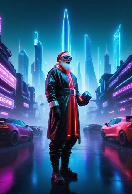 Cyberpunk Santa Claus