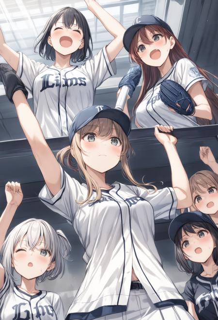 [SDXL&Pony]Saitama SEIBU Lions girl / 埼玉西武ライオンズ女子 / NPBユニフォーム