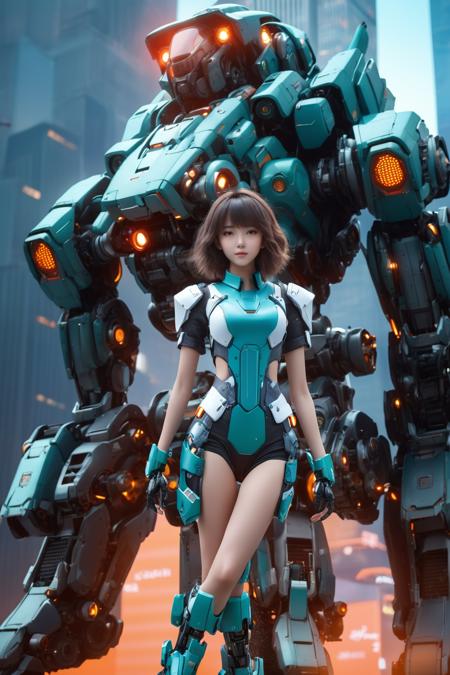 CG-futuristic mecha female