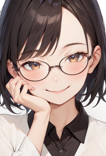 oval metal frame glasses2 SDXL