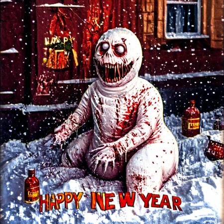 Horror Snowman Happy New Year! [SDXL]