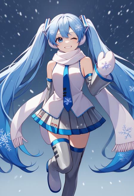 [PonyV6 XL] Yuki Miku (2011) | Vocaloid