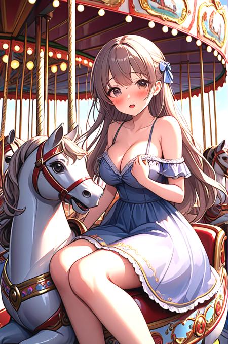 girl like riding carousel